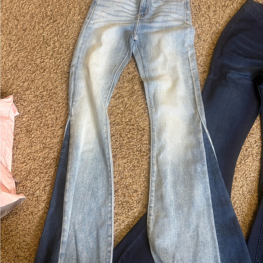 Buckle Light Blue Flare Jeans